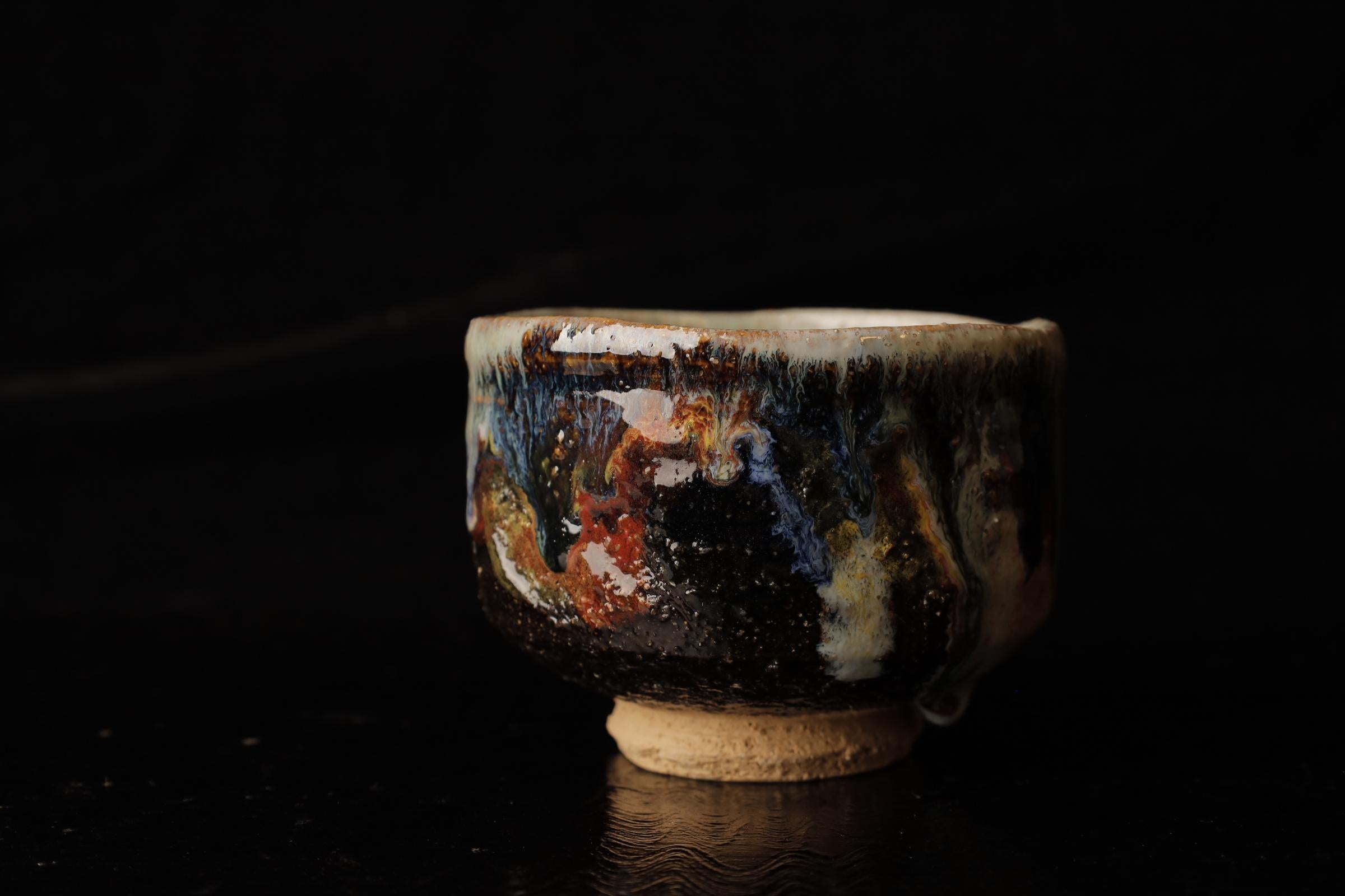 Hagi-ware Chawn (tea bowl) by famous Seigan Yamane For Sale 1
