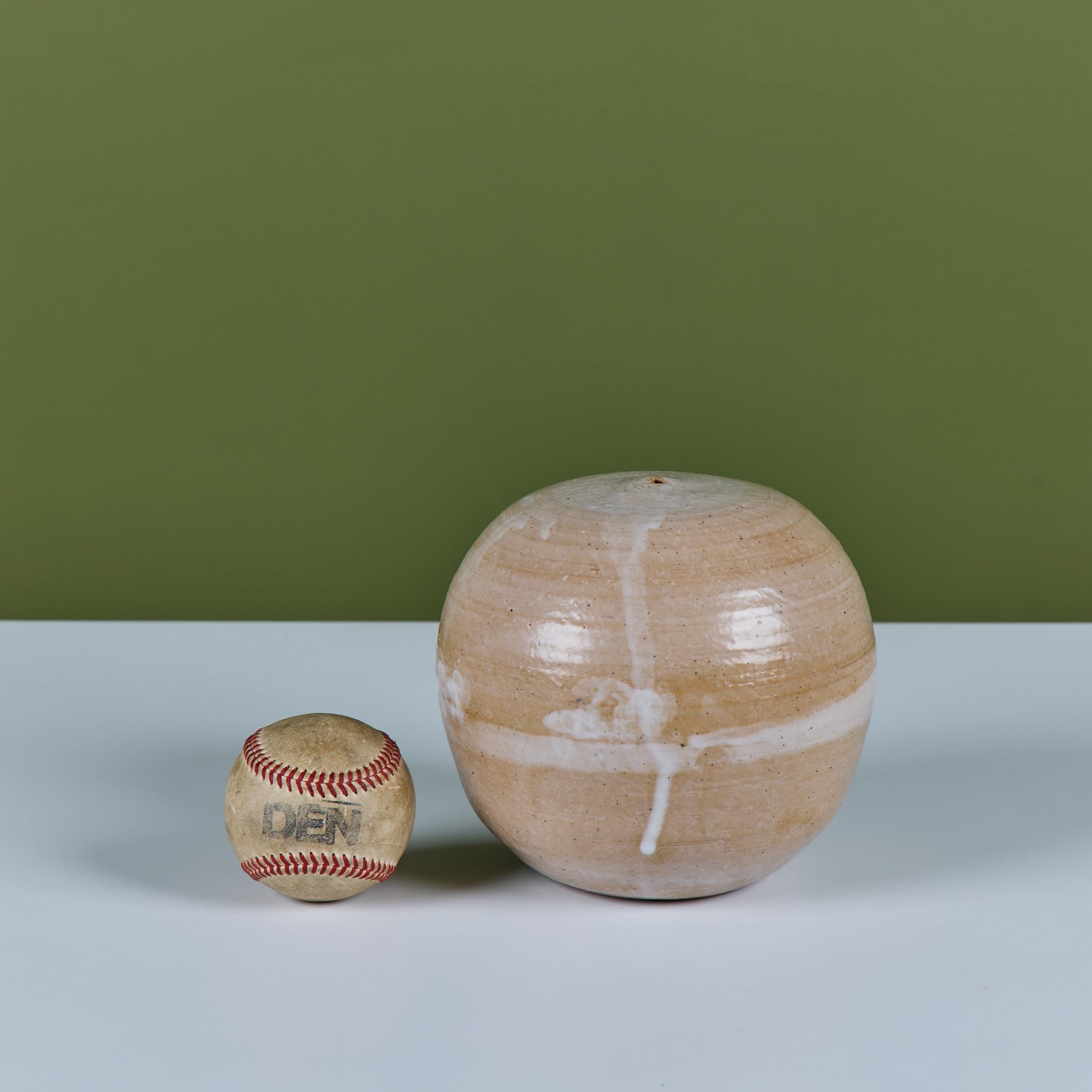 Mid-Century Modern Hagi Ware Drip Glaze Weed Pot For Sale