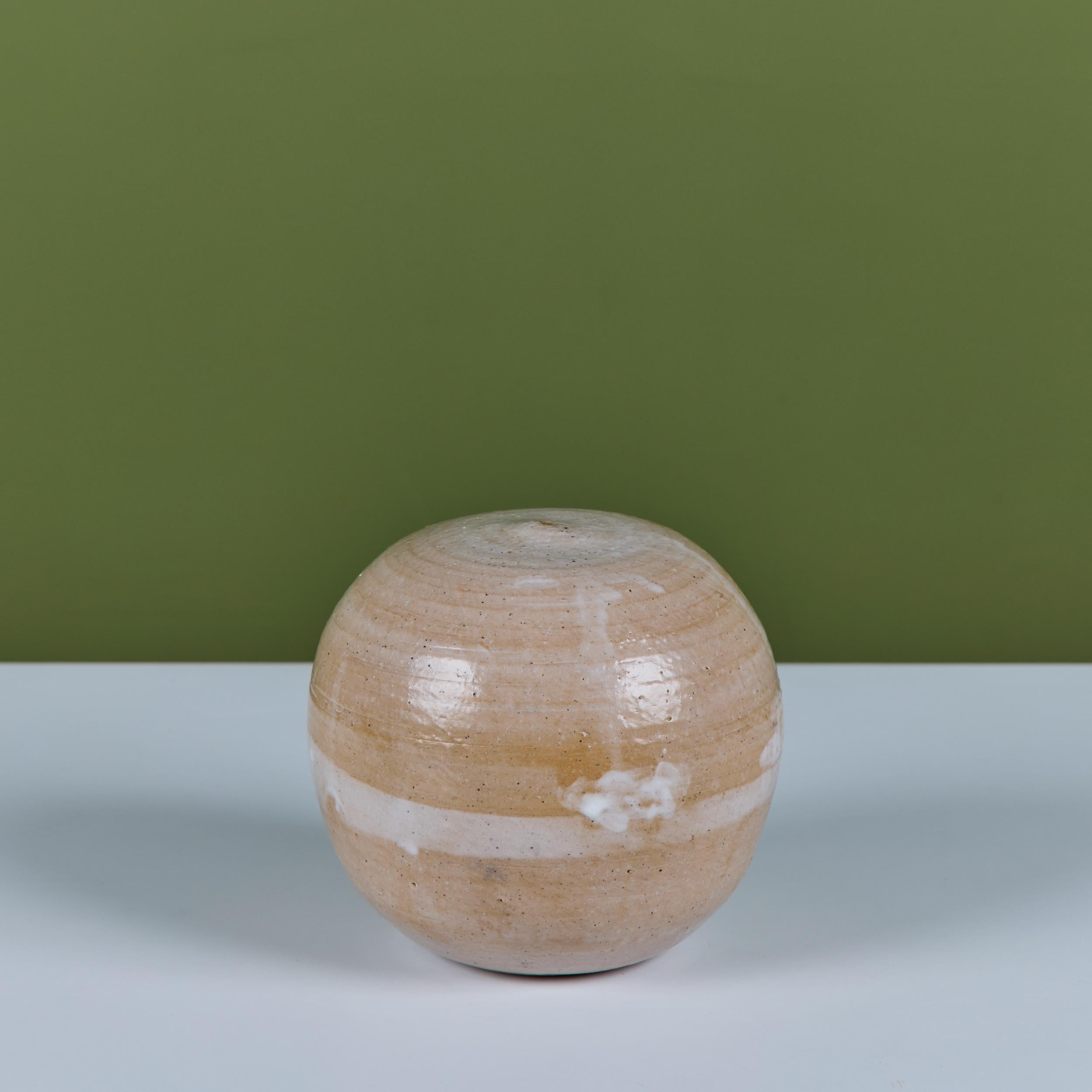 Glazed Hagi Ware Drip Glaze Weed Pot For Sale