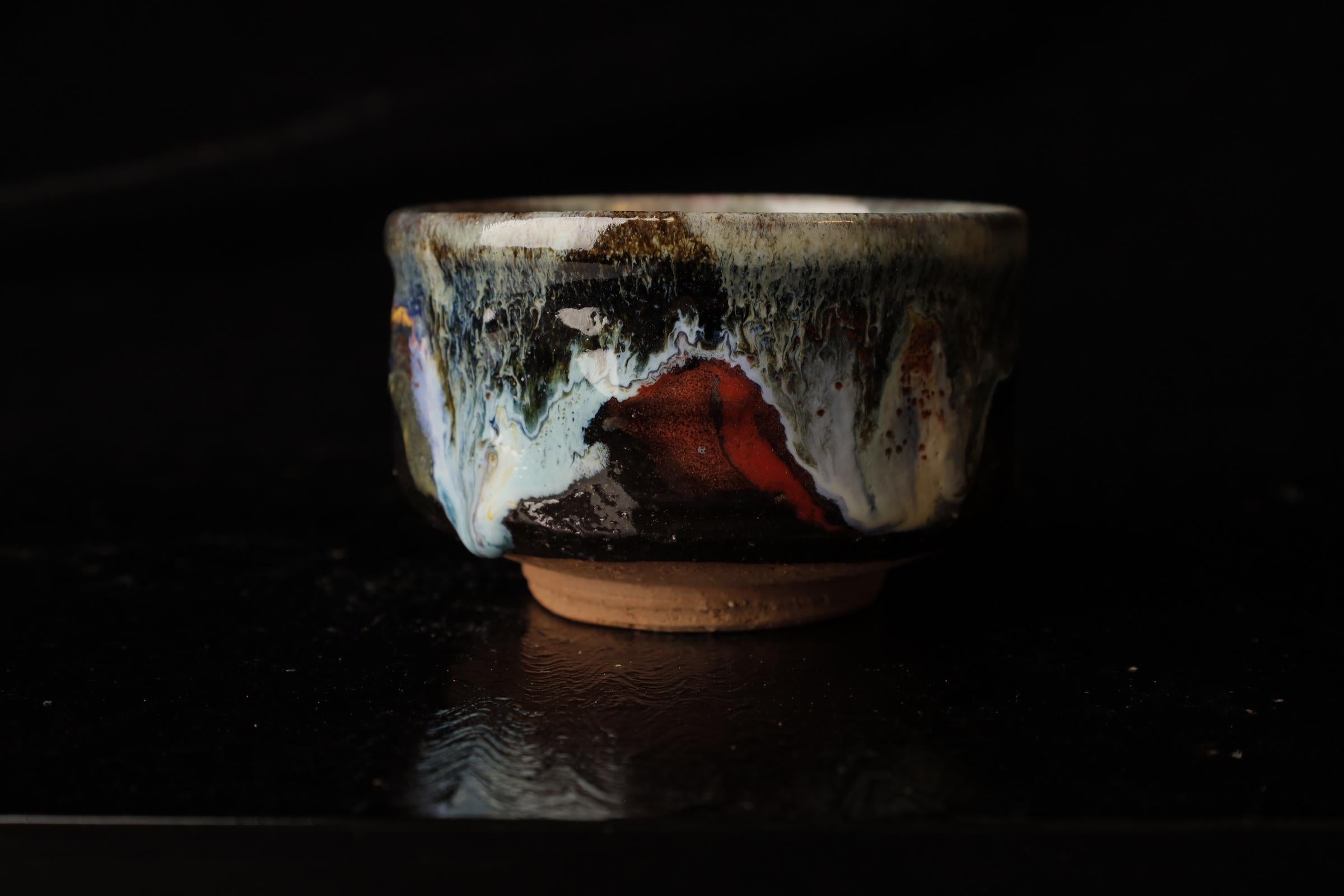 Hagi-ware Shawn (cuenco de té) del famoso Seigan Yamane Glaseado en venta