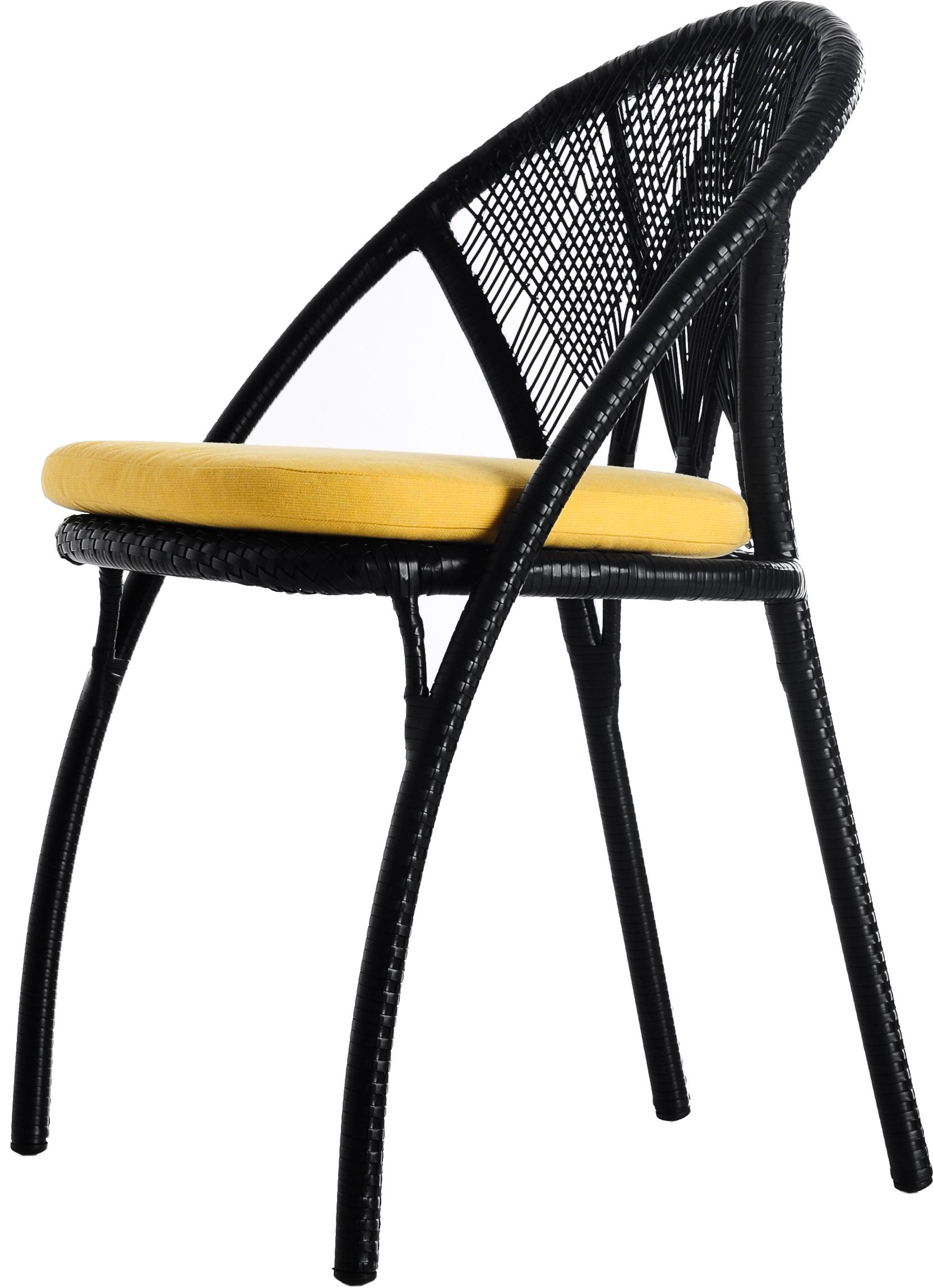 Hagia side chair b by Kenneth Cobonpue
Materials: Polyethelene, Nylon. Steel.
Also available in other colors.
Dimensions: 54 cm x 55 cm x H 83cm

Bask in Hagia’s regal luxury and romantic gothic aesthetic. Beneath an intricately handwoven