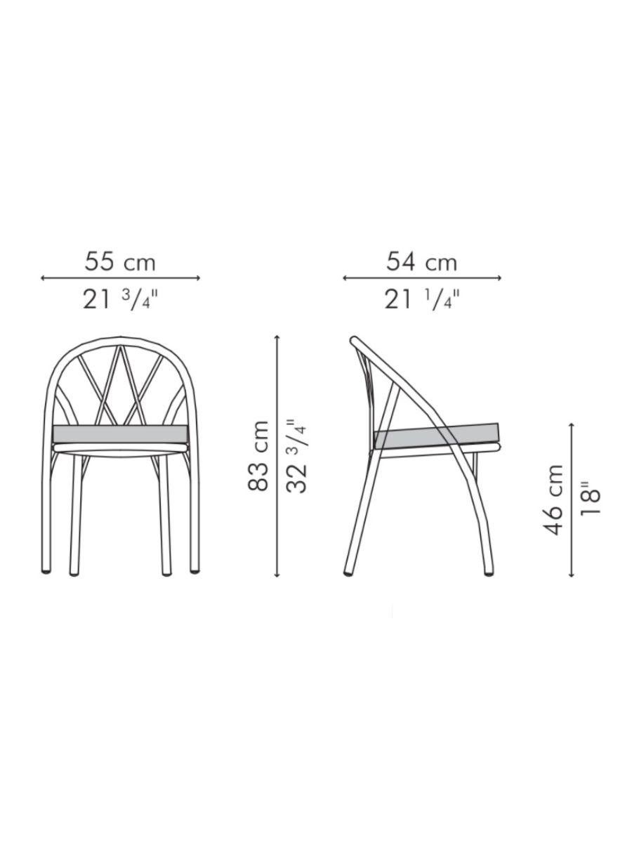 Steel Hagia Side Chair by Kenneth Cobonpue For Sale