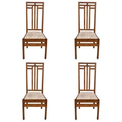 Hague School Art Deco Set of 4 Dining Chairs