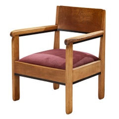 Hague School Lounge Chair by H. Fels in Oak