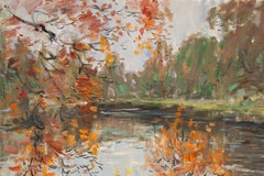 Haibao Chen Zeitgenössisches Original Öl auf Leinwand "Herbsttag-Wanderung"