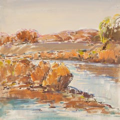 Haibao Chen Óleo sobre lienzo original impresionista "Campo de otoño"