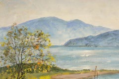 HaiBao Chen Landscape Original Oil On Canvas "Early Rising I" (Paysage original à l'huile sur toile)