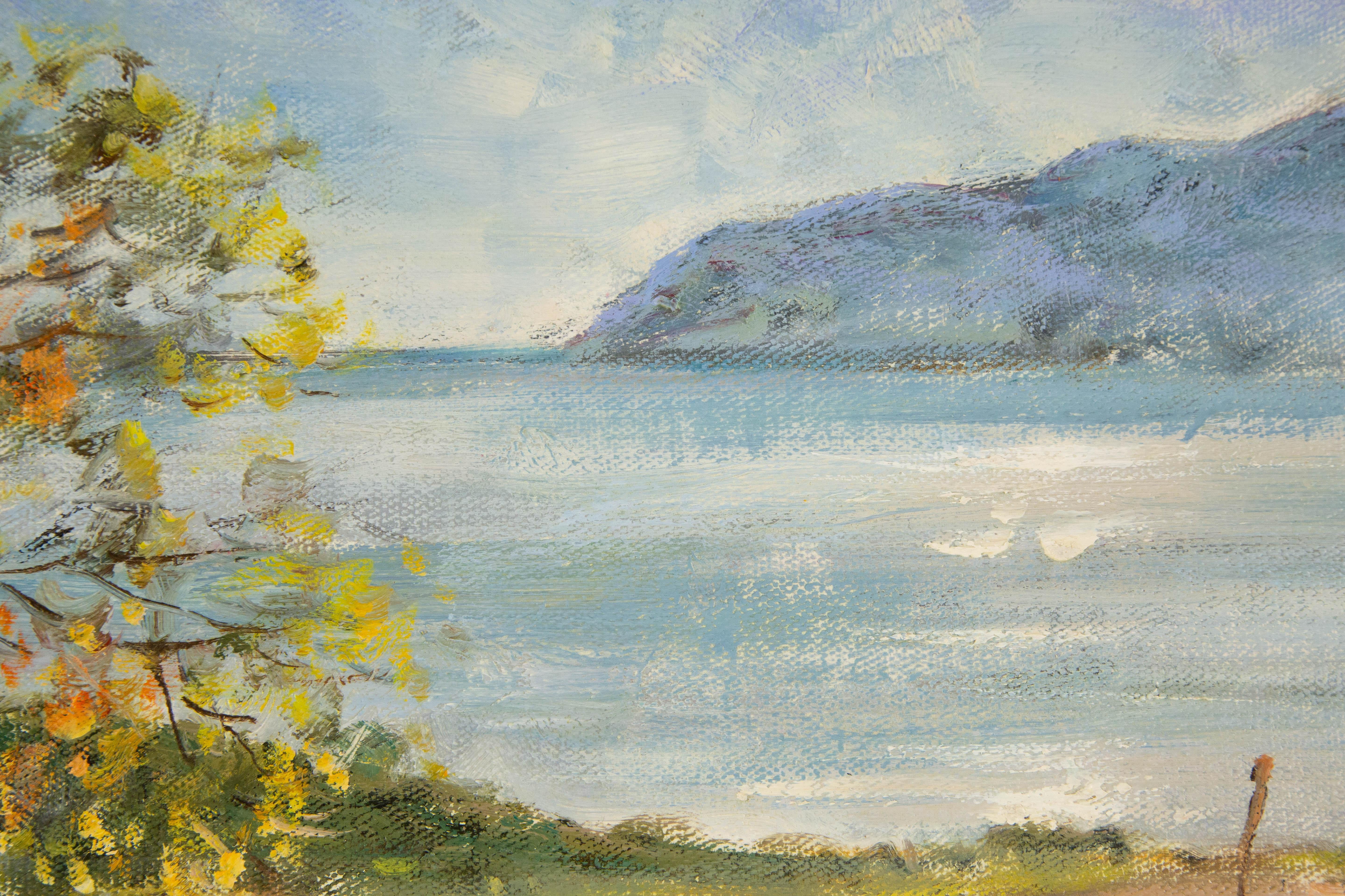 HaiBao Chen Landschaft, Original, Ölgemälde auf Leinwand, „Early Rising I“ im Angebot 2