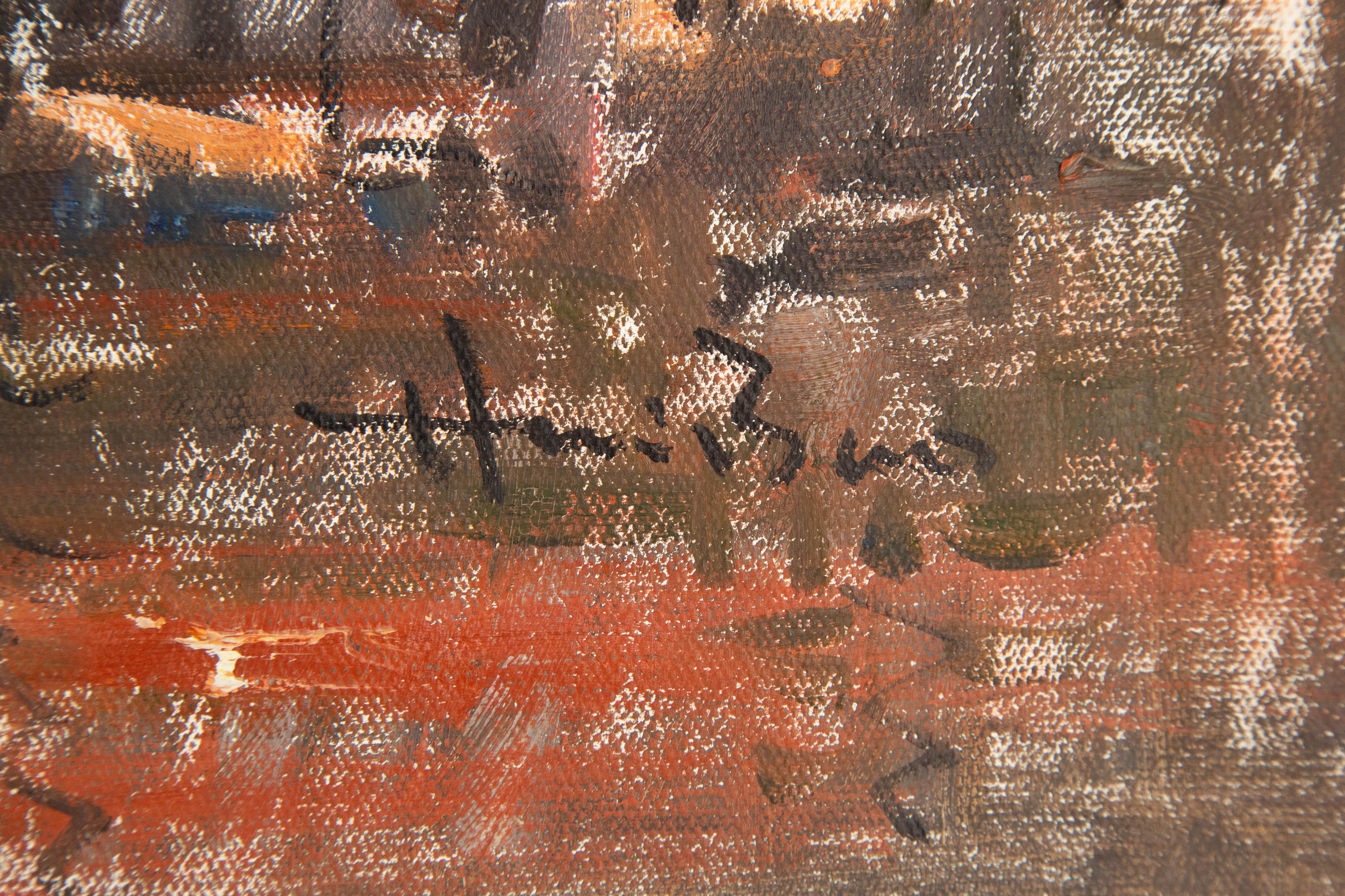 Haibao Chen Waterscape Original Oil On Canvas 