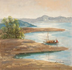 Haibao Chen Waterscape Original Oil On Canvas "Early Rising II"