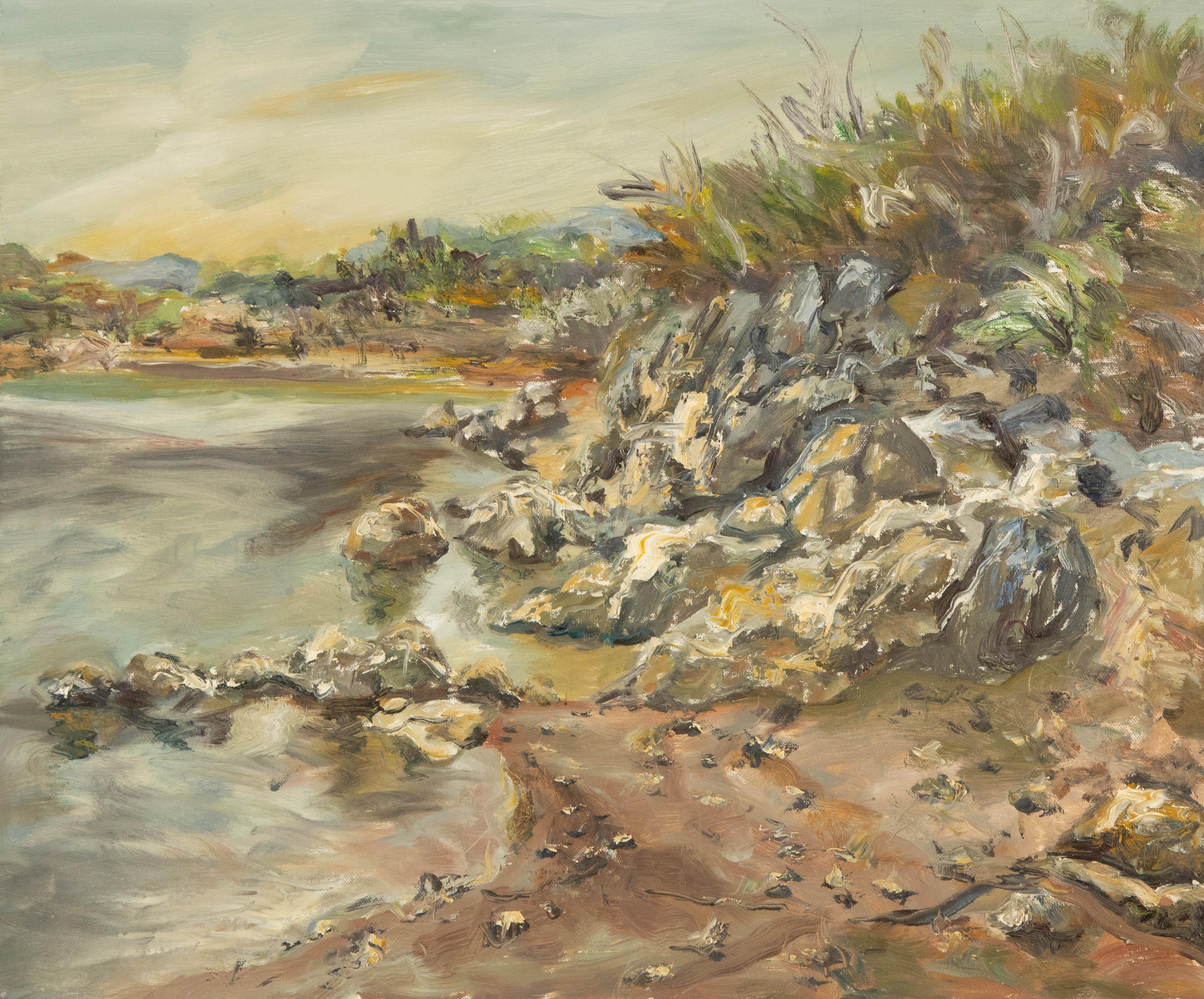 HaiBo Cao  Original Oil On Canvas "Coastside View"