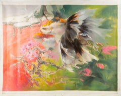 Haibo Lai Impressionist Original Oil On Canvas "Blossom Flight"