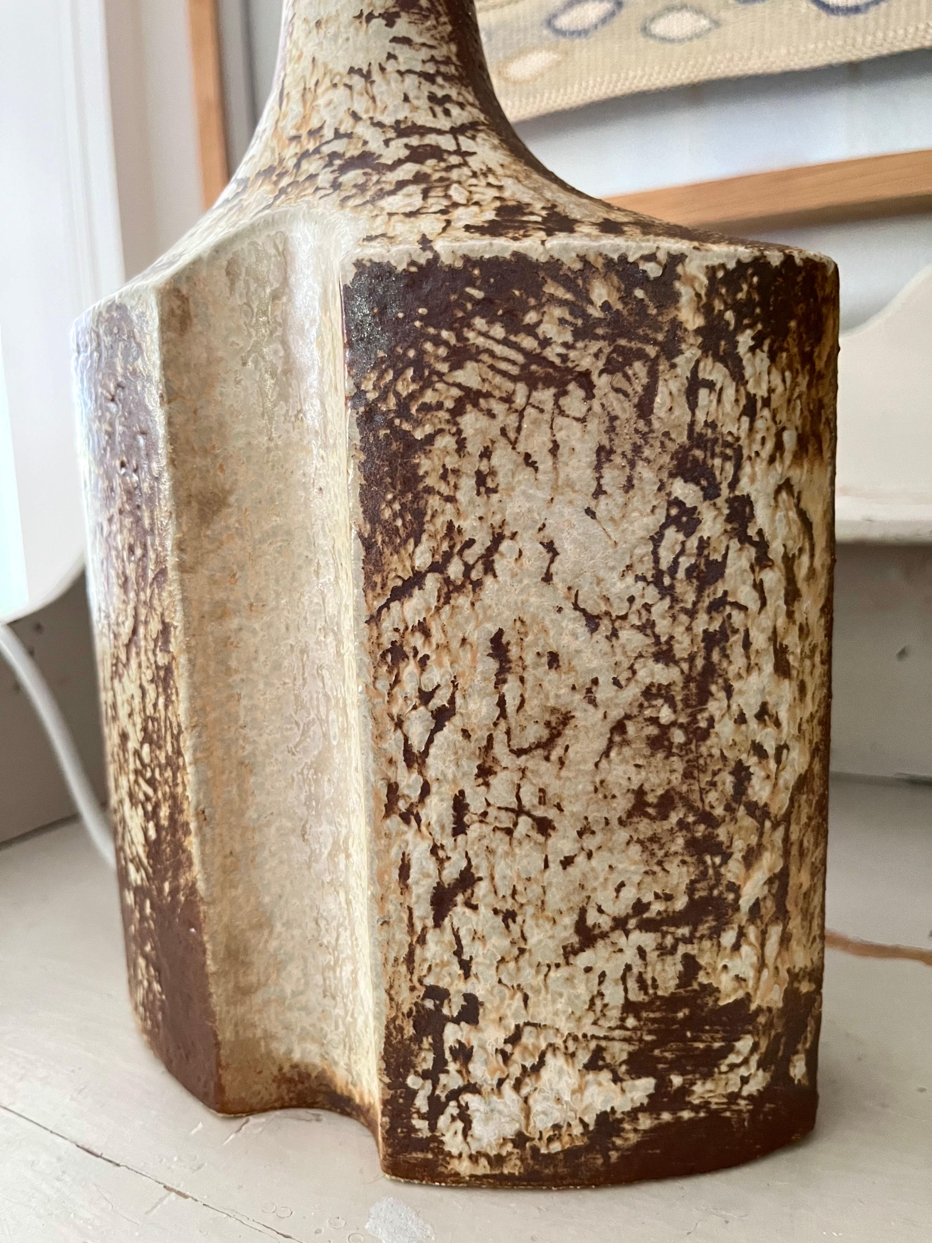 Lampe de table sculpturale en grès Haico Nitzsche pour Danish Søholm, 1970 en vente 2