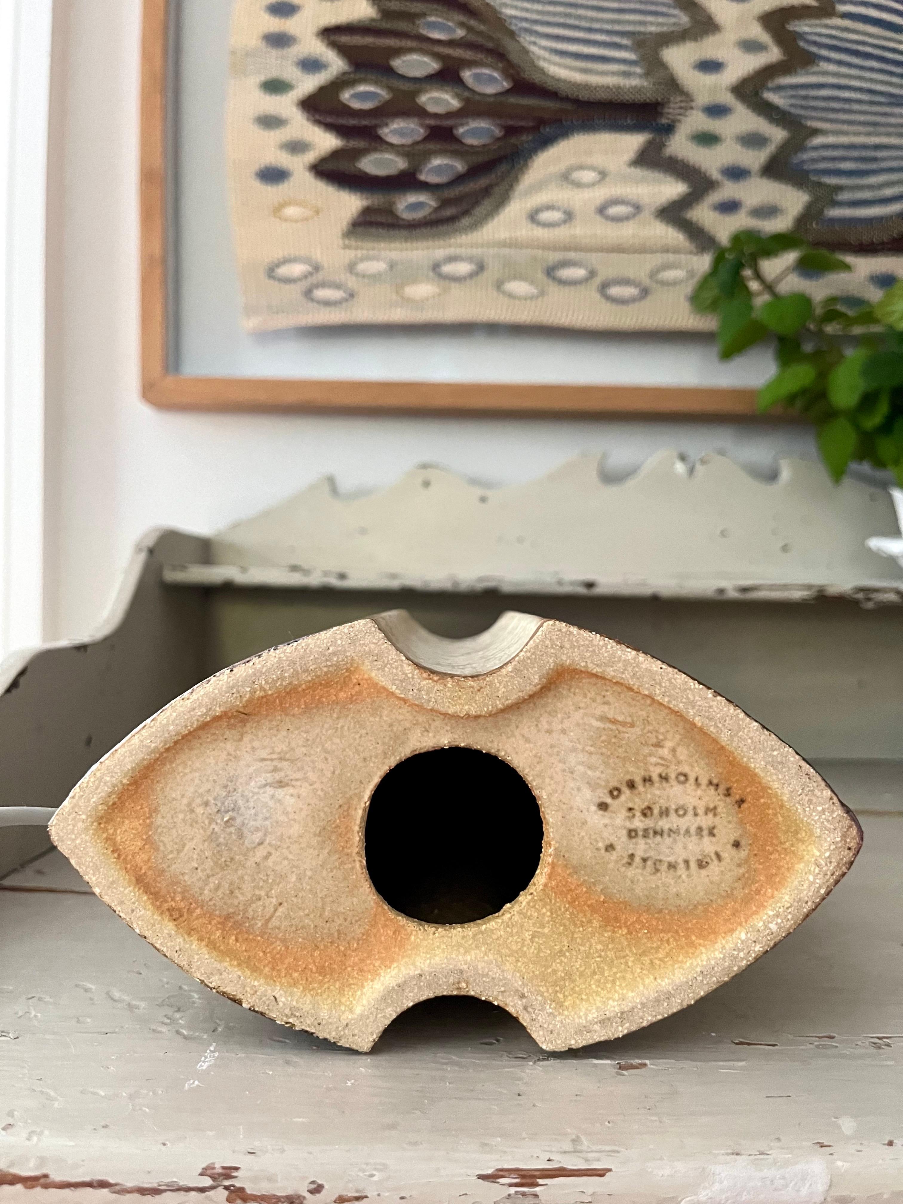 Lampe de table sculpturale en grès Haico Nitzsche pour Danish Søholm, 1970 en vente 8