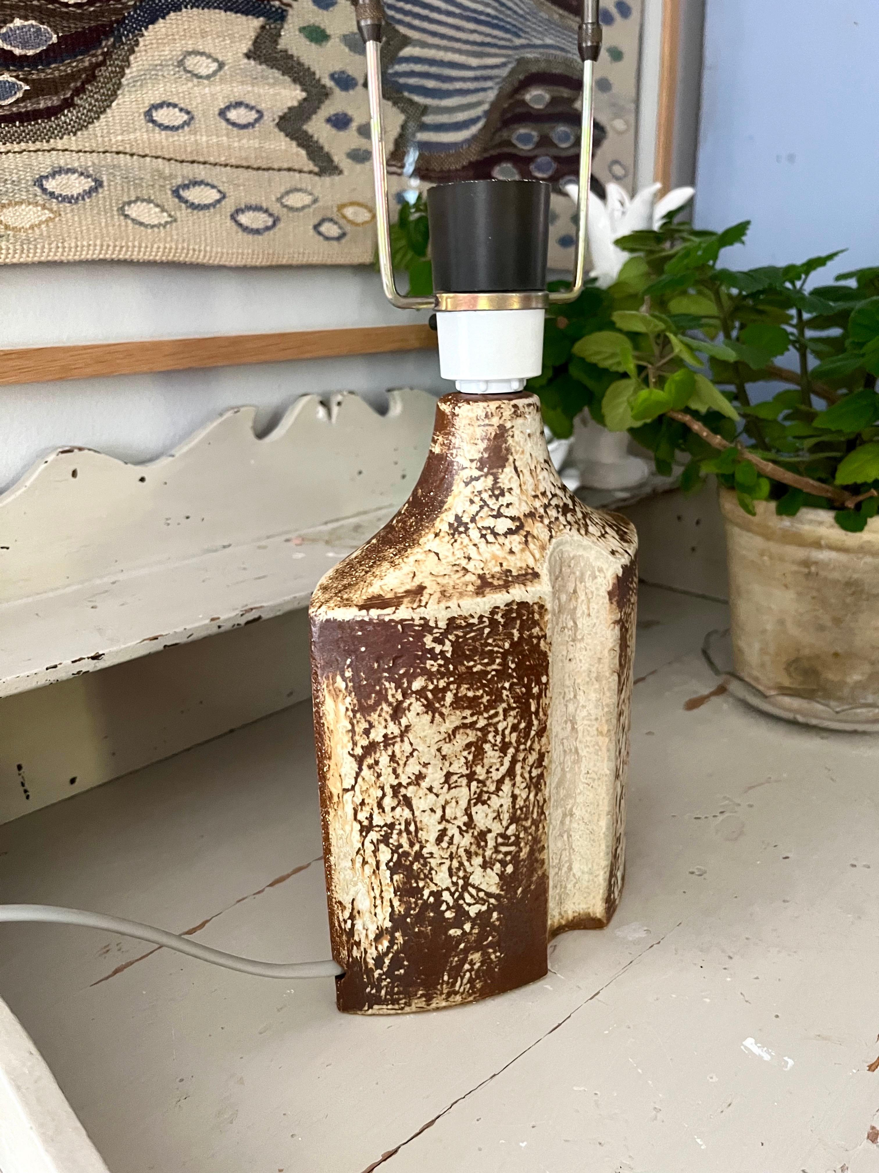 Vernissé Lampe de table sculpturale en grès Haico Nitzsche pour Danish Søholm, 1970 en vente
