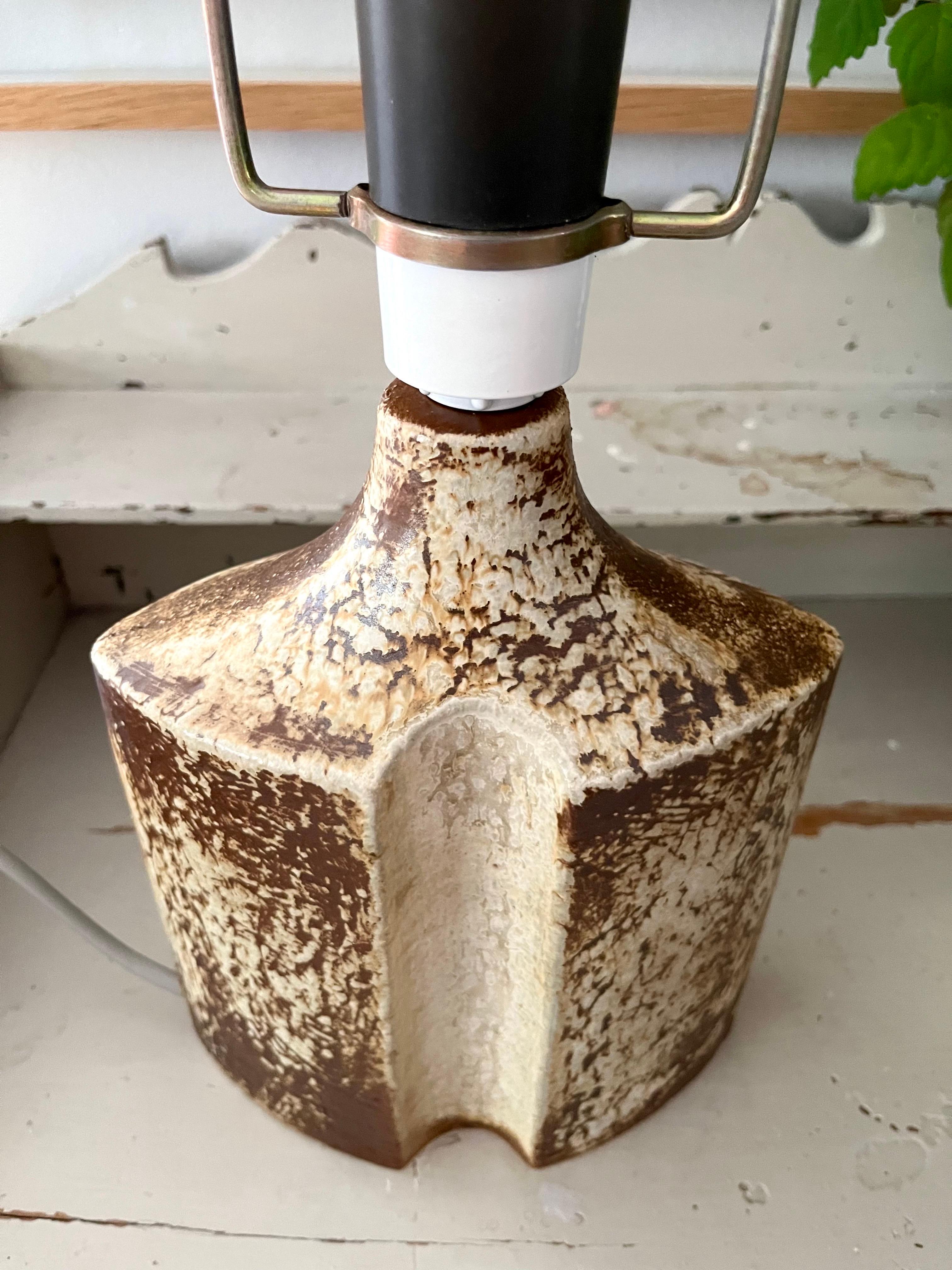 Céramique Lampe de table sculpturale en grès Haico Nitzsche pour Danish Søholm, 1970 en vente