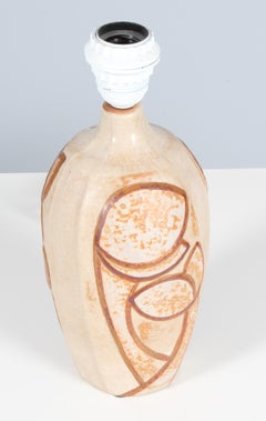 Haico Nitzsche für Dänische Soholm Skulpturale Lampe aus braunem Steingut, 1970er Jahre