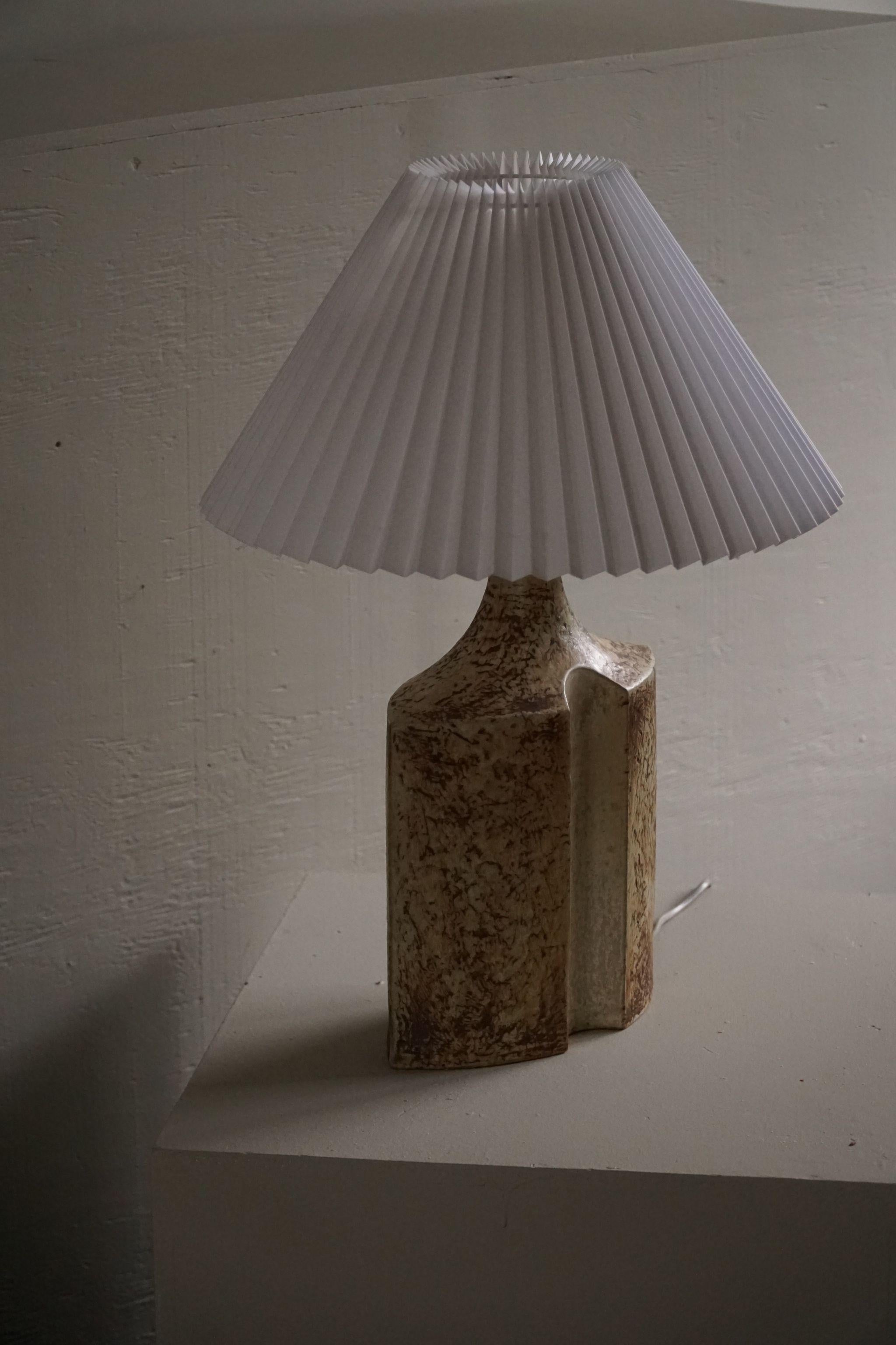 Haico Nitzsche, Pair of Organic Ceramic Table Lamps, Søholm, Denmark, 1970s 5