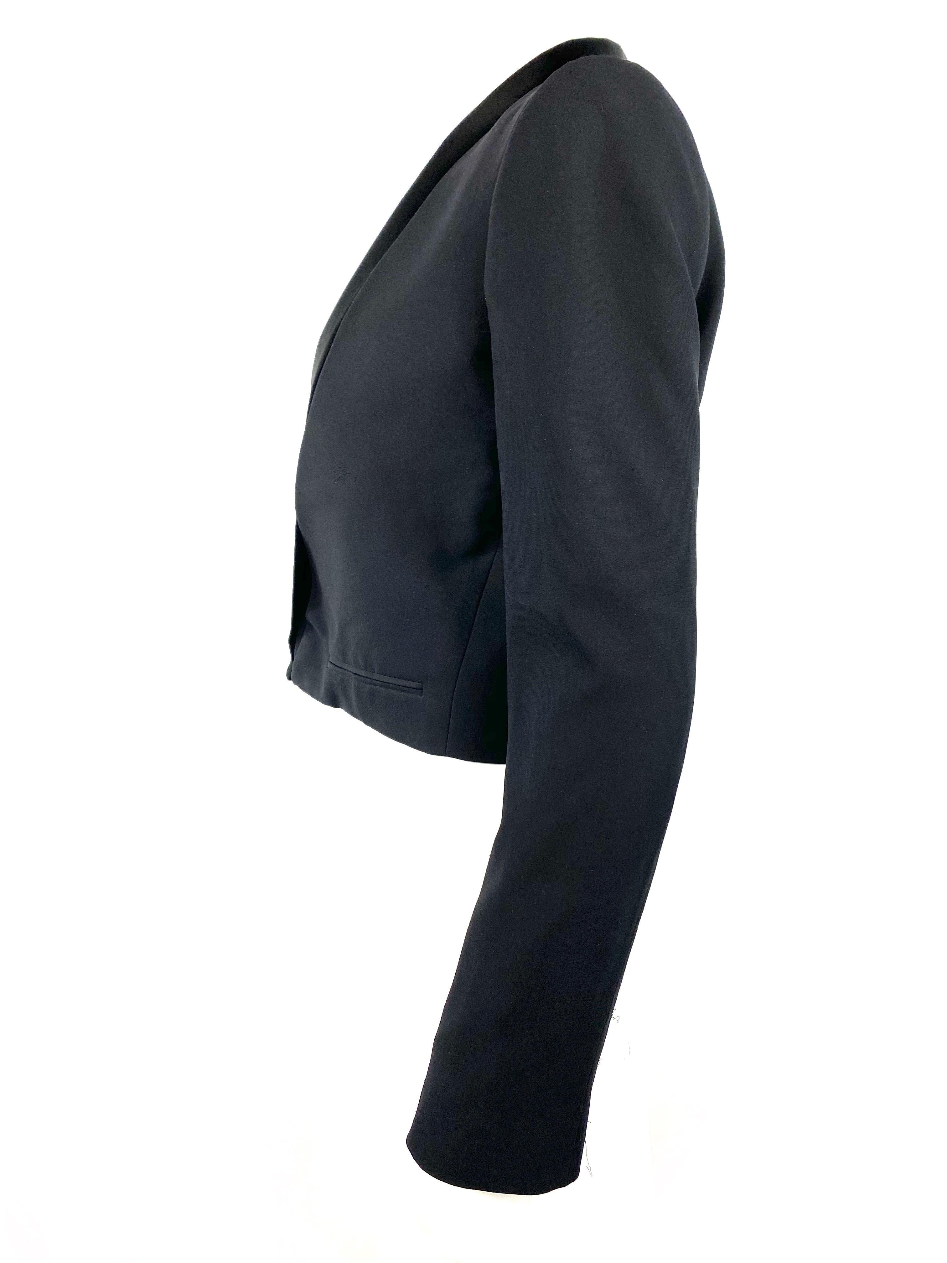 Haider Achermann Black Silk Tuxedo Blazer and Wool Pants Suit Set  For Sale 1