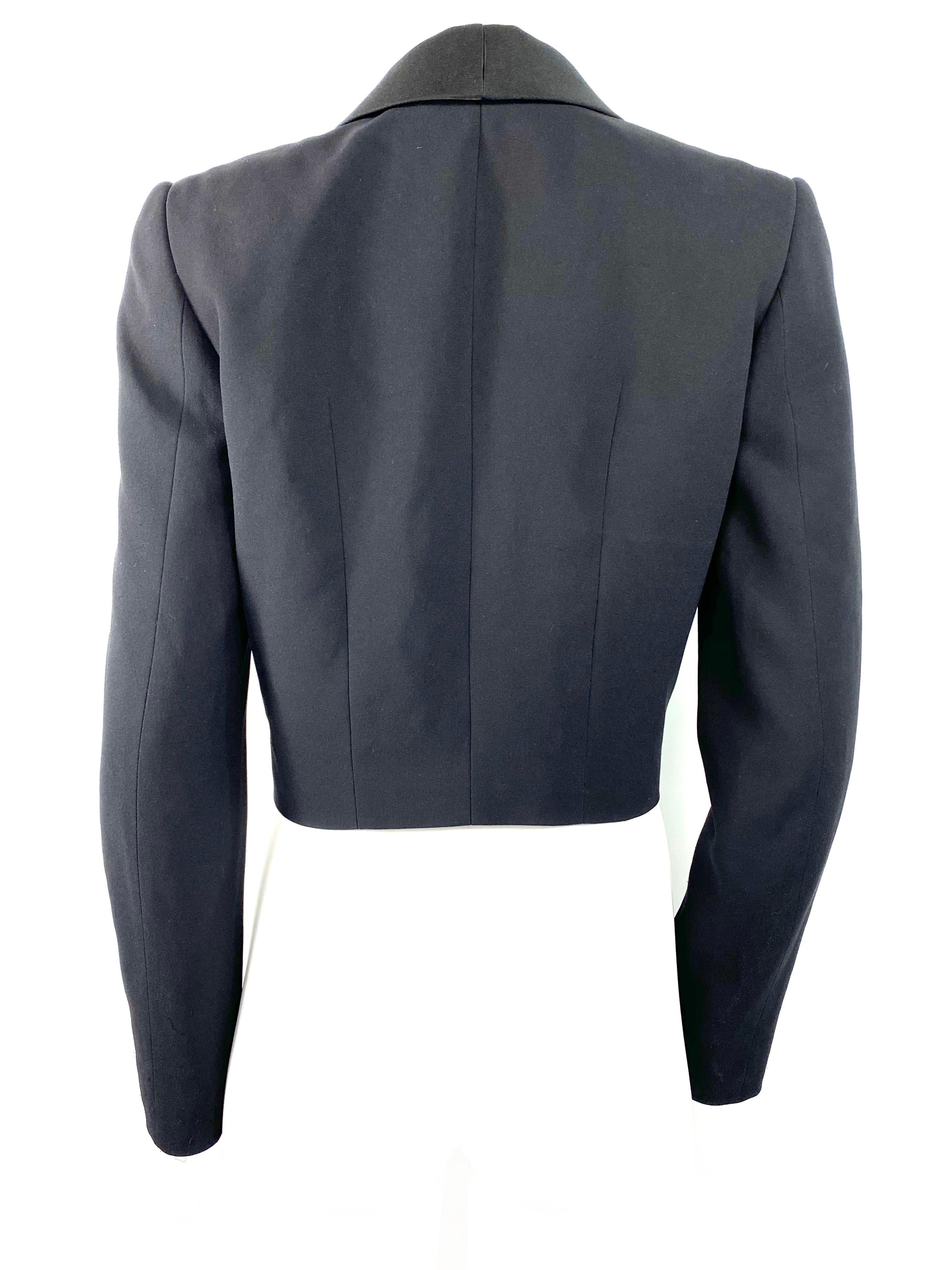 Haider Achermann Black Silk Tuxedo Blazer and Wool Pants Suit Set  For Sale 2