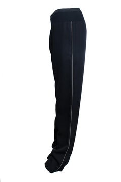 Haider Ackerman, black pantalon with white trim