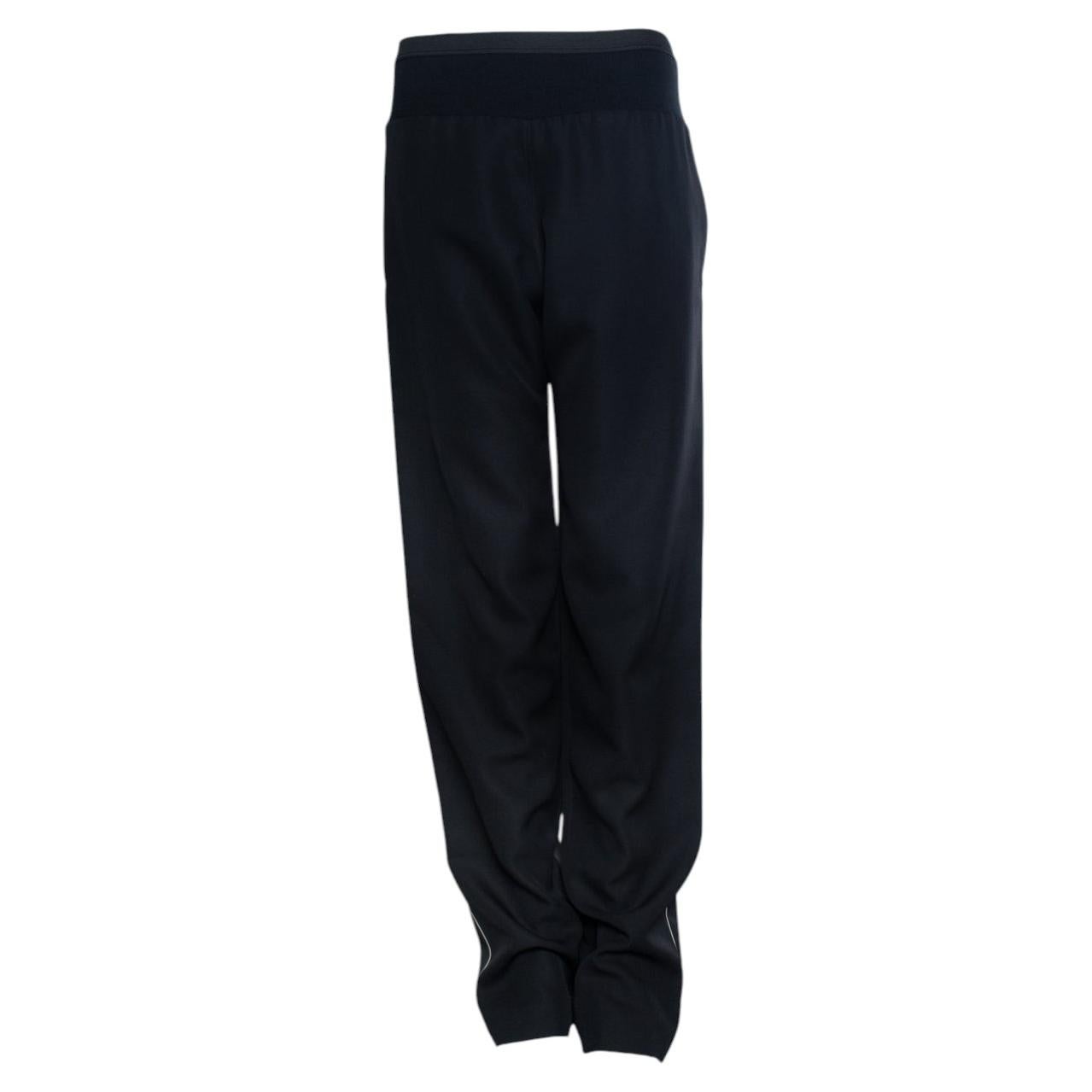 Pre-owned Haider Ackermann Haider Ackerman, Black Pantalon With White Trim