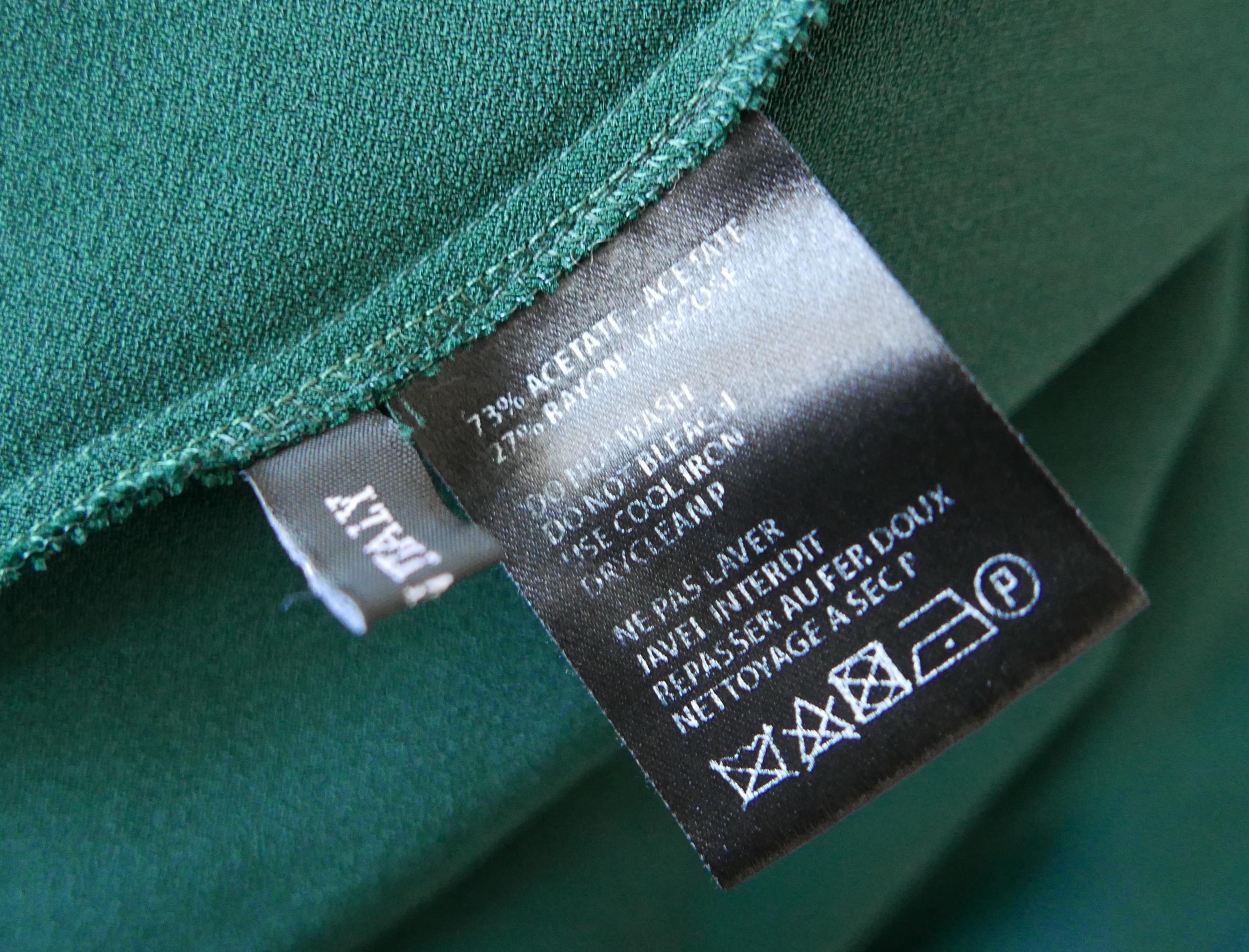 Haider Ackerman Vestido de satén verde en venta 2