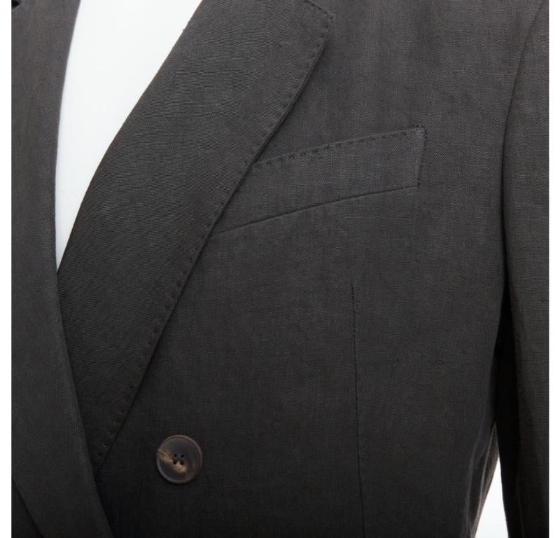 HAIDER ACKERMANN 100% linen grey double breasted blazer jacket S
Reference: PRWU/A00026
Brand: Haider Ackermann
Designer: Haider Ackermann
Material: Linen
Color: Grey
Pattern: Solid
Closure: Button
Lining: Black Fabric
Made in:
