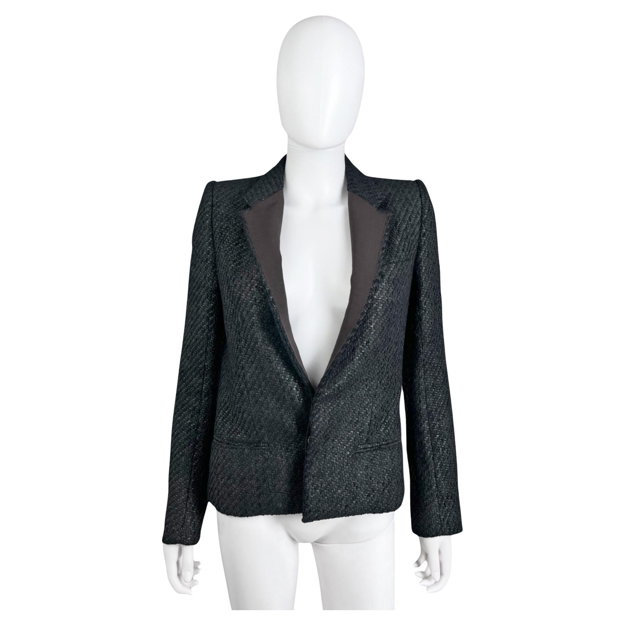 Haider Ackermann 2010's Carbon Tweed Black Jacket