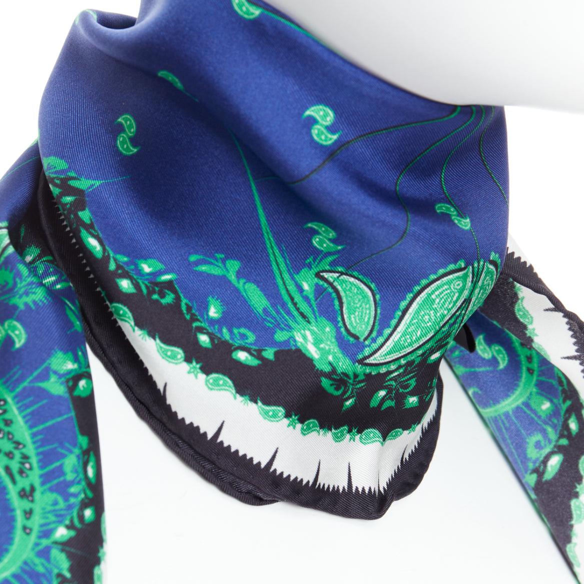 HAIDER ACKERMANN 2017 Runway blue green paisley print triangle scarf
Reference: CNLE/A00411
Brand: Haider Ackermann
Collection: FW 2017 - Runway
Material: Silk
Color: Blue, Green
Pattern: Paisley
Extra Details: Paisley abstract print.
Made in: