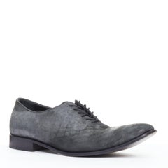 Haider Ackermann mocassini in pelle scamosciata nera con punta arricciata EU41