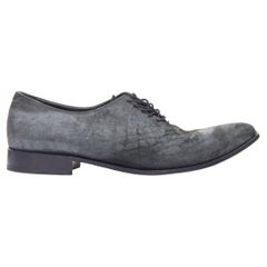 Haider Ackermann mocassini in pelle scamosciata nera con punta arricciata EU41