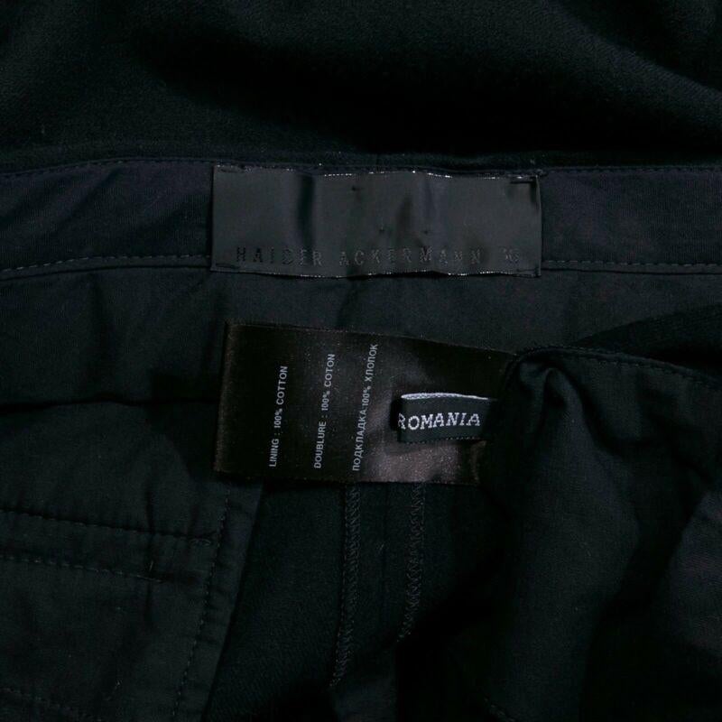 HAIDER ACKERMANN pantalones slim leg de lana polar negra FR36 32 en venta 5
