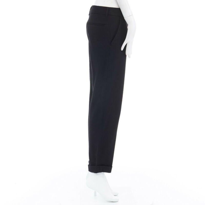 HAIDER ACKERMANN pantalones slim leg de lana polar negra FR36 32 en Excelente estado para la venta en Hong Kong, NT