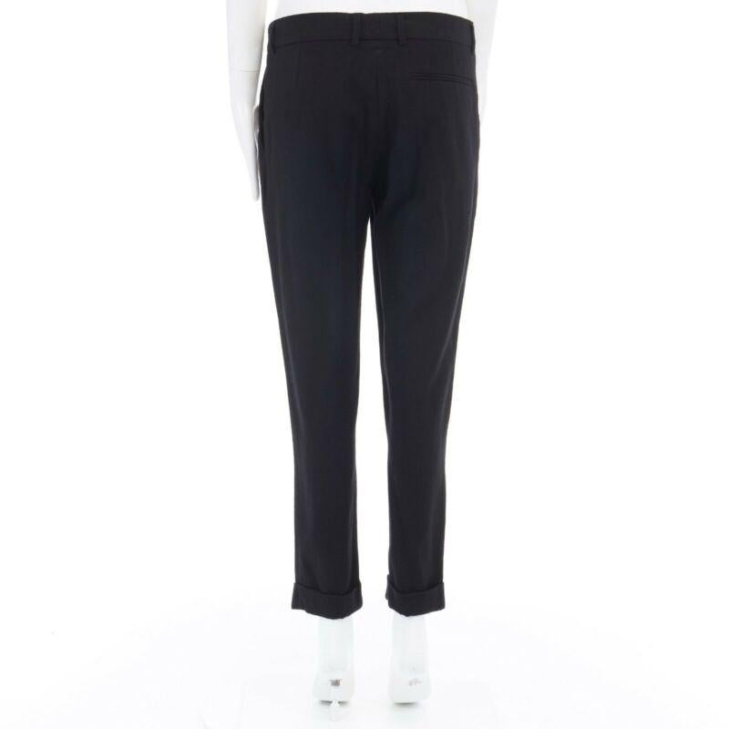 De las mujeres HAIDER ACKERMANN pantalones slim leg de lana polar negra FR36 32 en venta