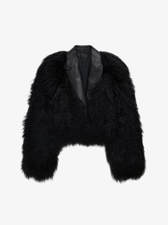 Haider Ackermann Black Leather Collar Jacket