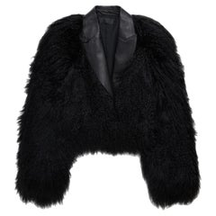 Haider Ackermann Black Leather Collar Jacket