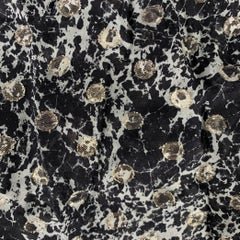 HAIDER ACKERMANN Black Silver & White Abstract Scarves & Shawls