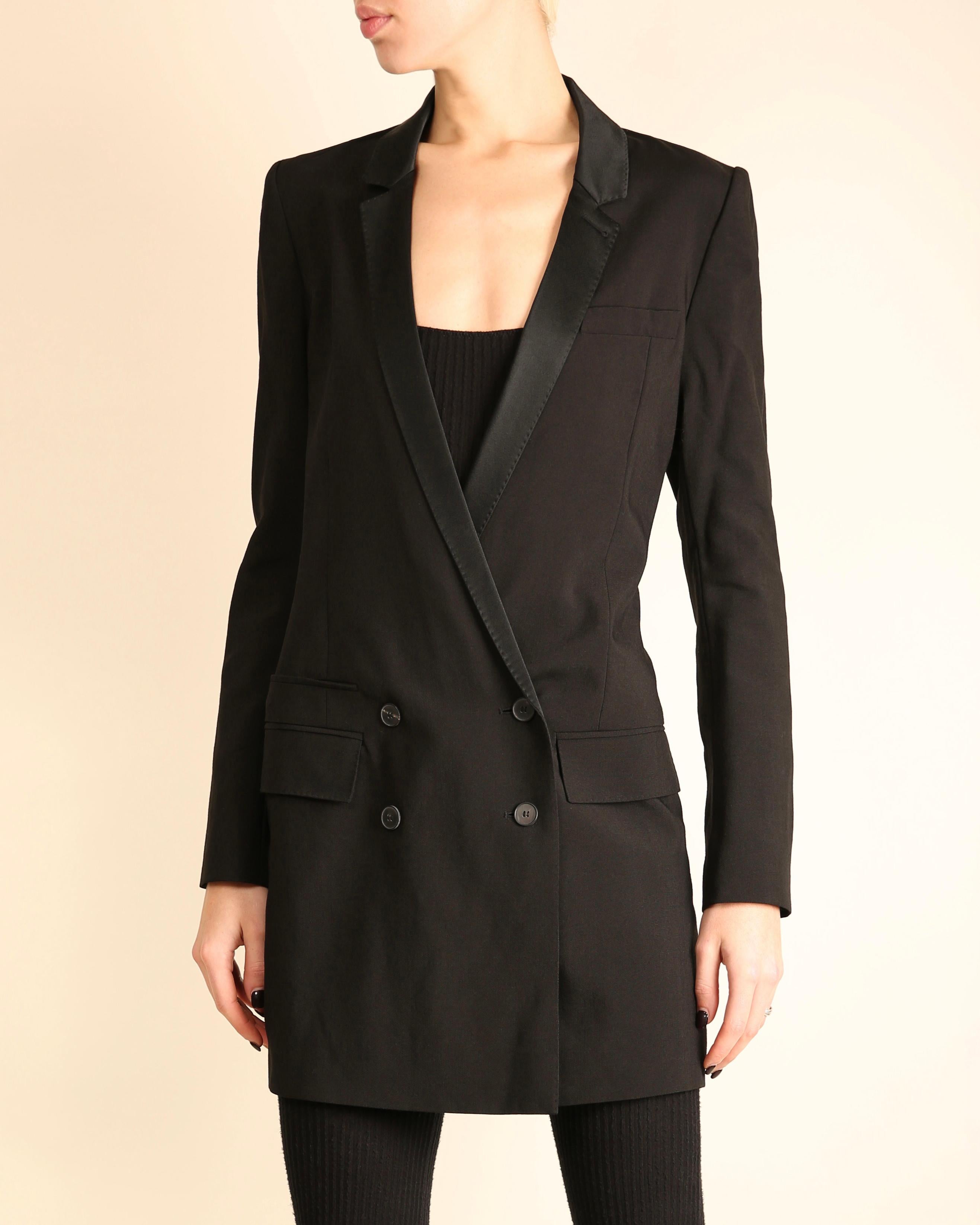 Haider Ackermann tuxedo style blazer or blazer dress 
Satin lapels

SHIPPING - Due to the low item cost of this item, if you would like more cost effective shipping please contact me BEFORE PURCHASE. Direct options are available at lower