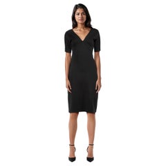 Haider Ackermann Black V Neck Short Sleeves Dress Size XS