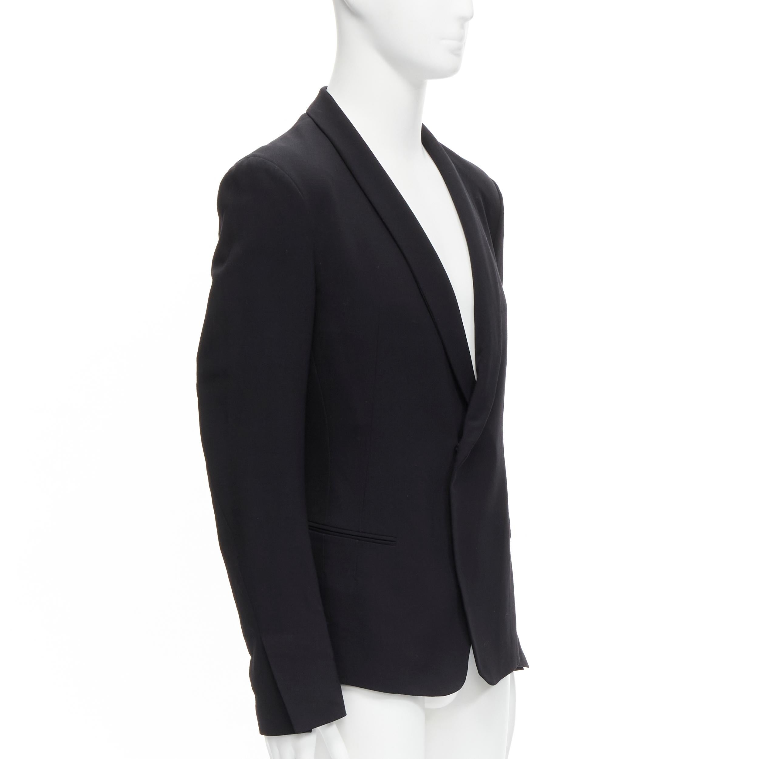 HAIDER ACKERMANN black virgin wool blend shawl collar blazer jacket S
Reference: CNLE/A00186
Brand: Haider Ackermann
Designer: Haider Ackermann
Material: Virgin Wool, Blend
Color: Black
Pattern: Solid
Closure: Button
Lining: Fabric
Extra Details: