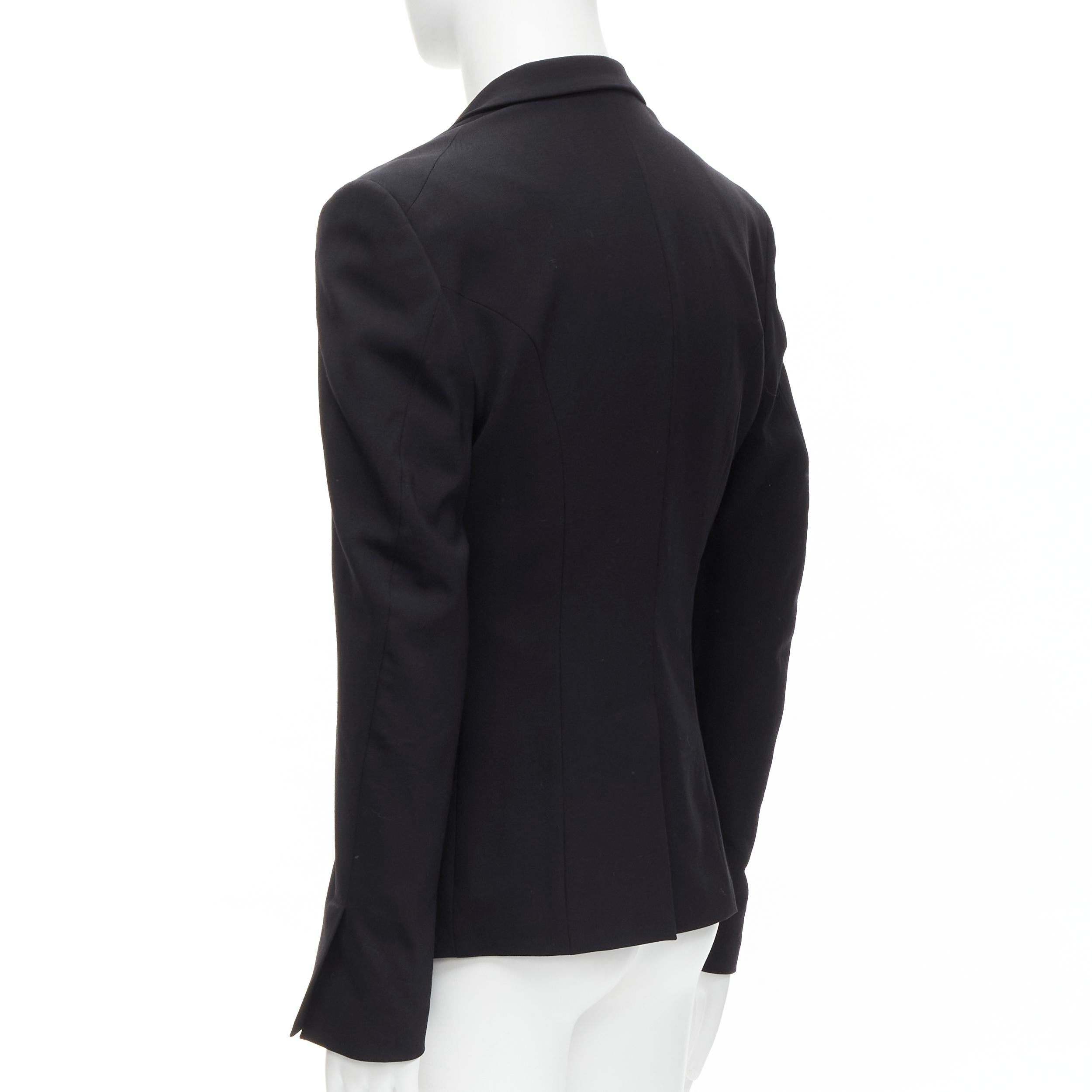 Men's HAIDER ACKERMANN black virgin wool blend shawl collar blazer jacket S