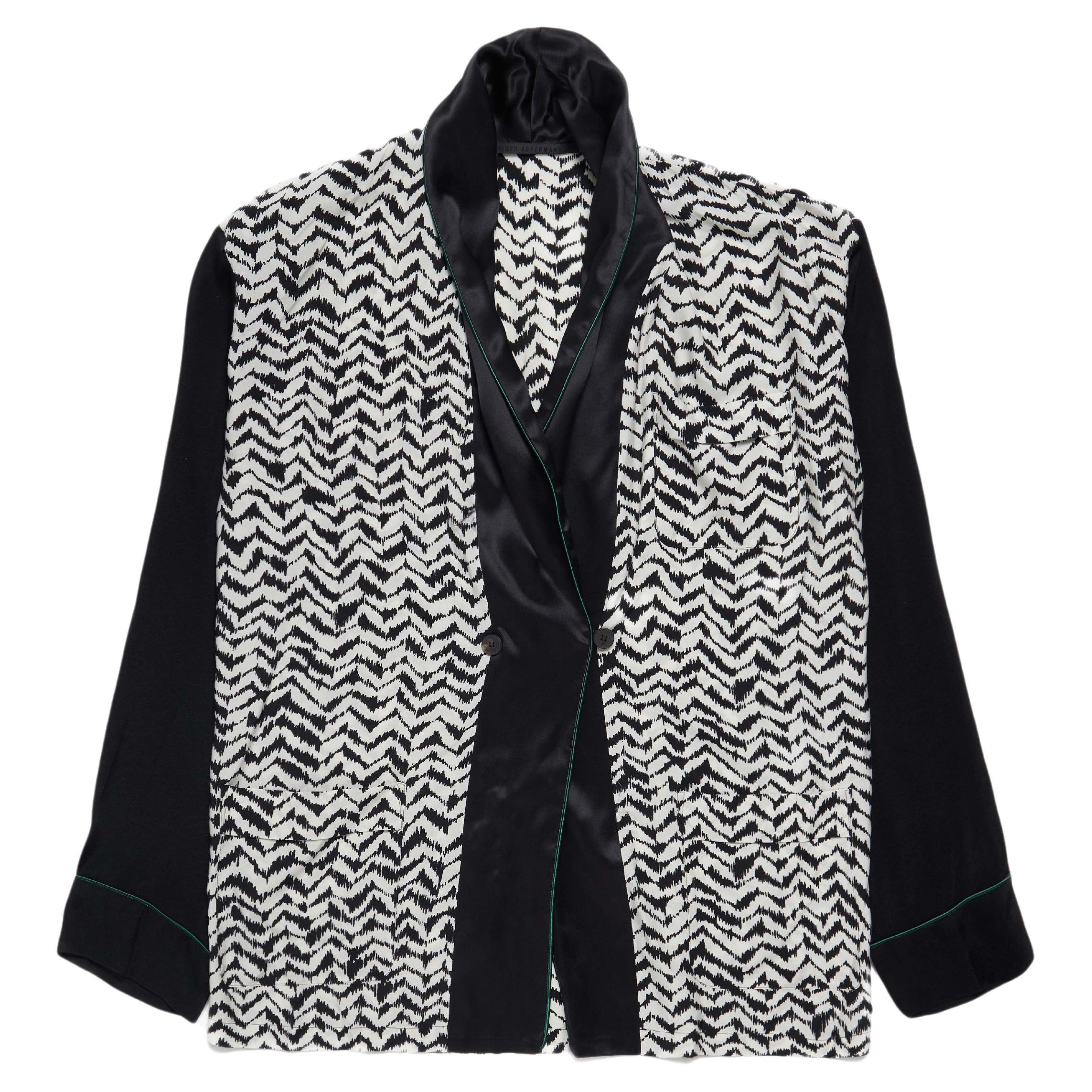 Haider Print HAIDER ACKERMANN black white floral print long sleeve cotton shirt S ...