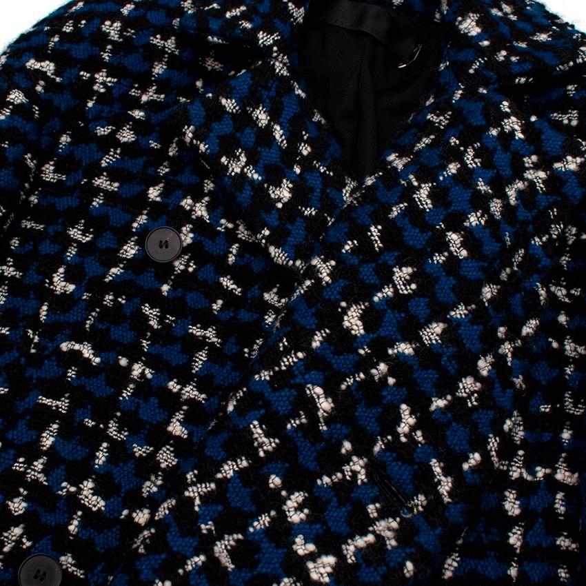 Women's or Men's Haider Ackermann Blue & Black Boucle Cropped Jacket - Size US 6 For Sale