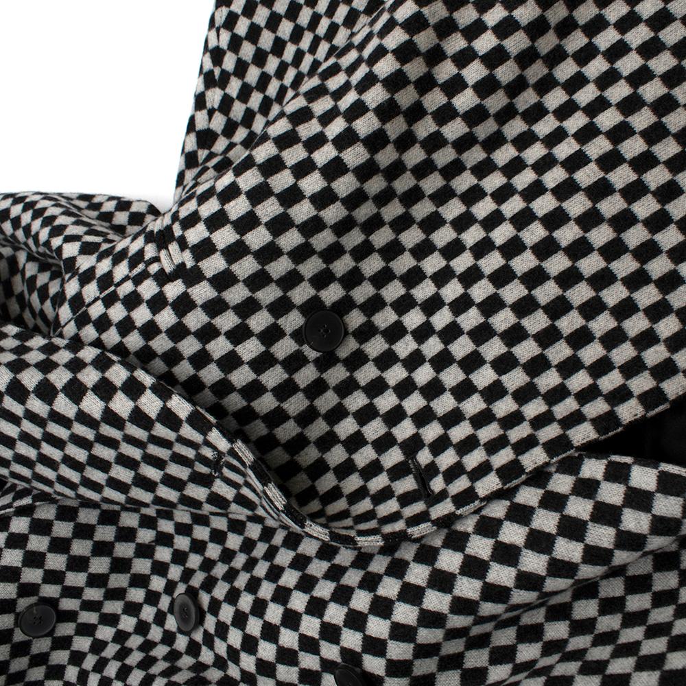 Haider Ackermann Schachbrettmuster-Mantel FR38 5