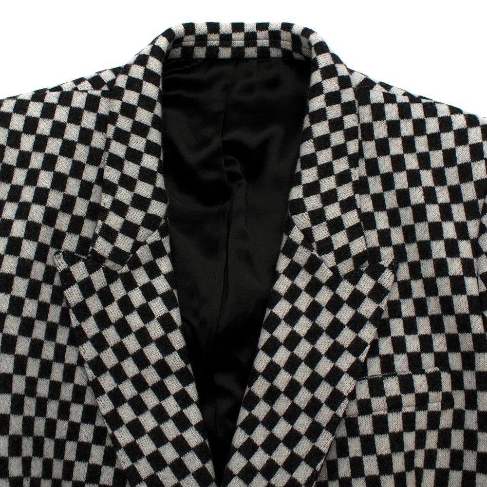 Haider Ackermann Schachbrettmuster-Mantel FR38 1