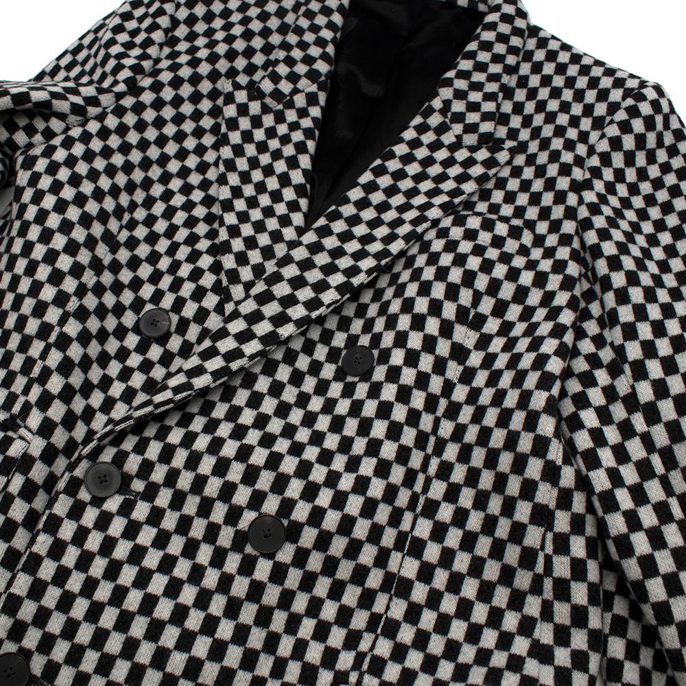 Haider Ackermann Schachbrettmuster-Mantel FR38 2