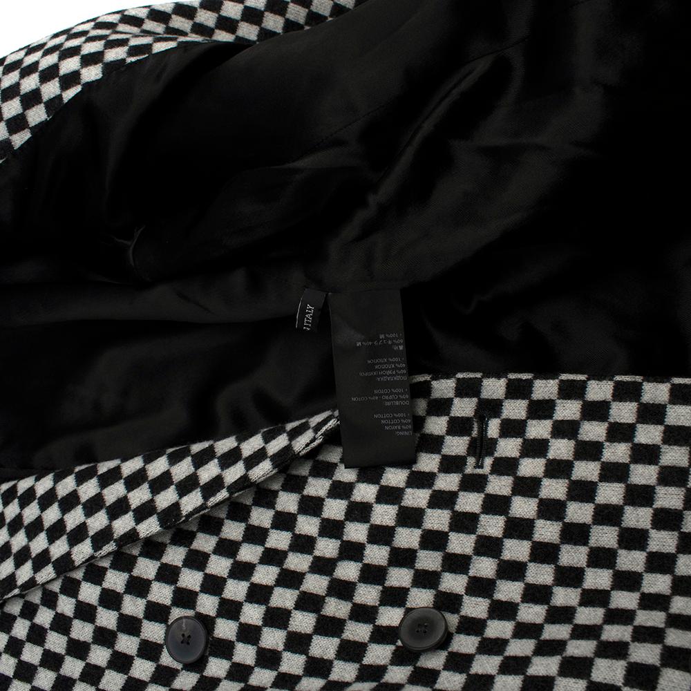 Haider Ackermann Schachbrettmuster-Mantel FR38 3