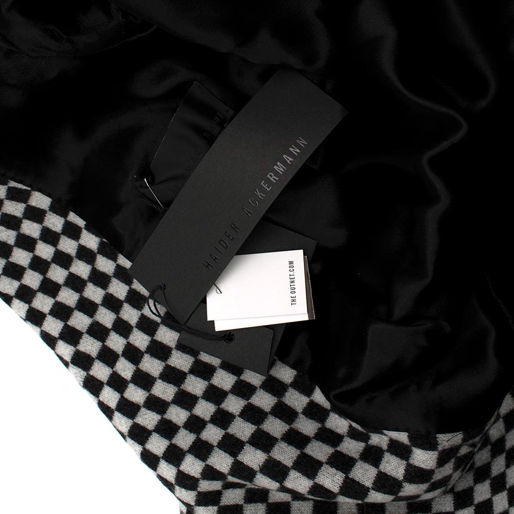 Haider Ackermann Schachbrettmuster-Mantel FR38 4