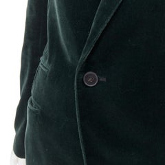 HAIDER ACKERMANN dark green velvet shawl lapel single button blazer FR44 XS
